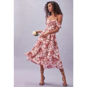 Reformation Violet Dress - Toile De Jouy